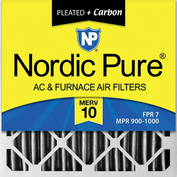 MERV 15 Plus Carbon Pleated AC Furnace Air Filters 2 Pack Nordic Pure 20x20x4 3-5/8 Atcual Depth MERV 15 Plus Carbon Pleated AC Furnace Air Filters 2 Pack Nordic Pure 20x20x4 3-5/8 Atcual Depth